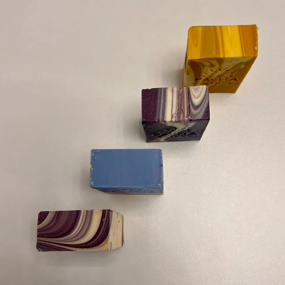 NEW 4 SOAPS FROM PACHA SOAP CO 100% NATURAL ARTISAN EXFOLIATING BARS 4OZ EACH - Picture 2 of 14